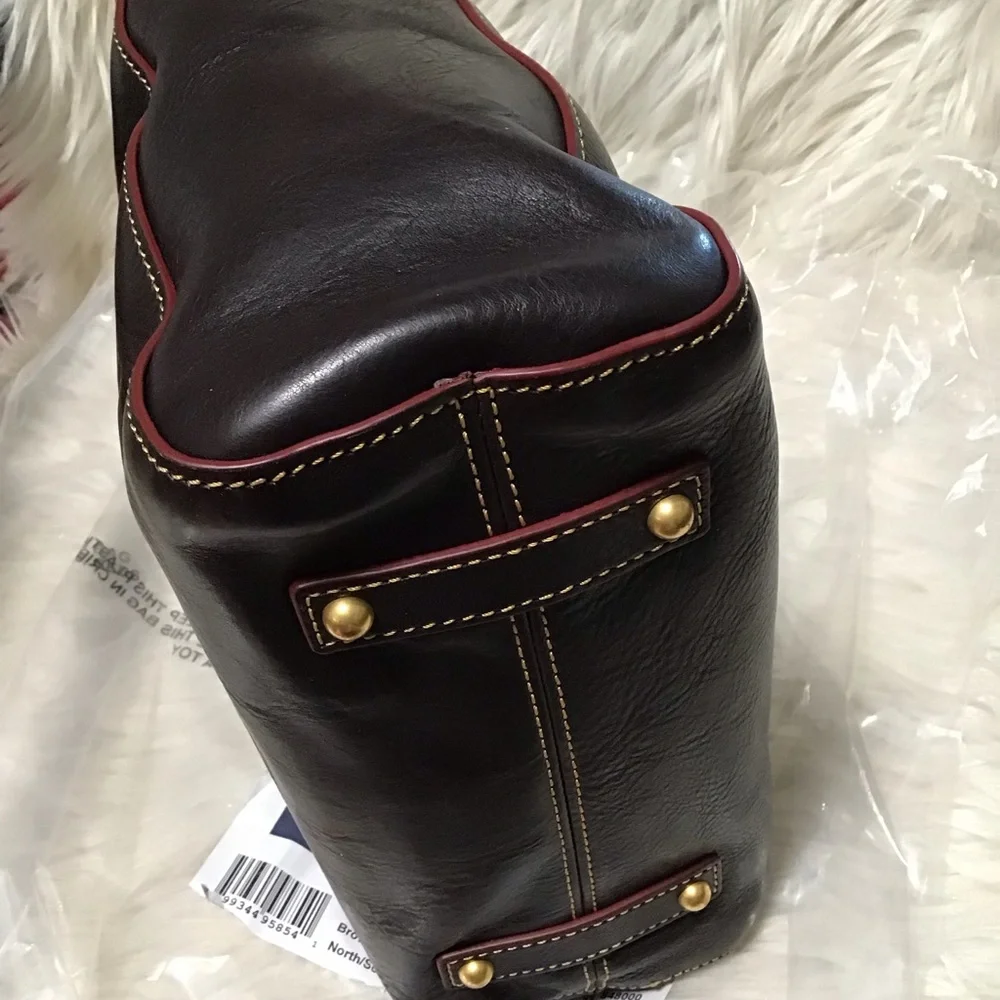 Dooney Florentine Leather North south bucket tote - Picture 8 of 16